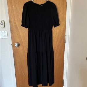NWOT SHEIN Elegant Black Midi Dress
